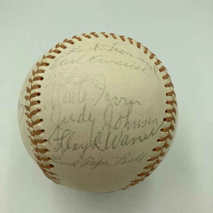 Mickey Mantle 1974 Hall Of Fame Induction Multi Signed Baseball JSA COA