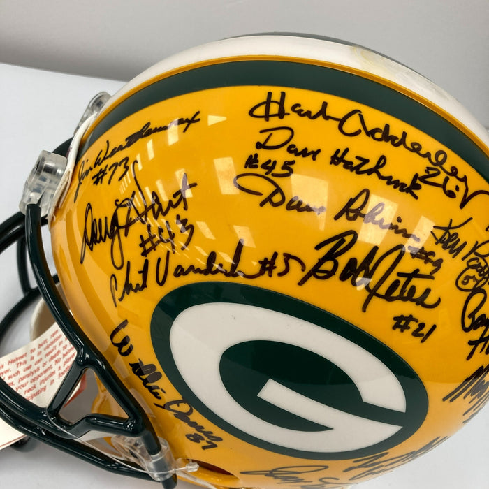 1966 Green Bay Packers Super Bowl 1 Champs Team Signed Authentic Helmet JSA COA
