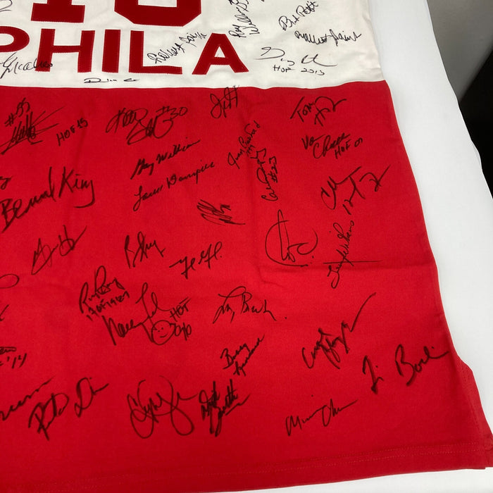 Incredible NBA Hall Of Fame Multi Signed Jersey With 64 Signatures JSA COA