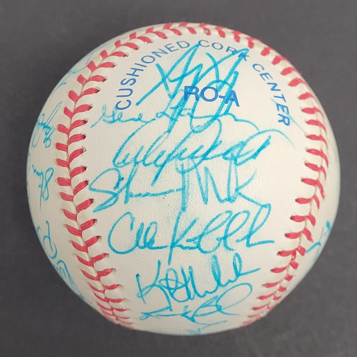 Beautiful 1991 Minnesota Twins World Series Champs Team Signed Baseball JSA COA