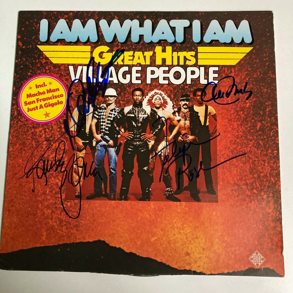 Village People Complete Band Signed LP Record Album With JSA COA