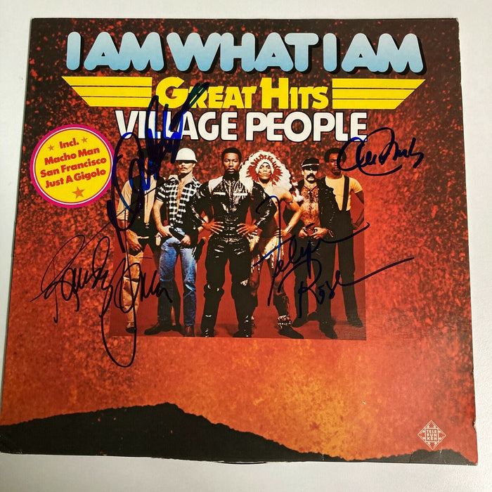 Village People Complete Band Signed LP Record Album With JSA COA