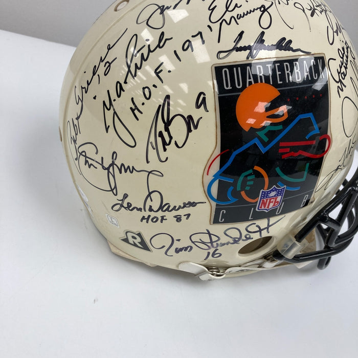 Bart Starr Joe Montana Dan Marino Quarterback Legends Signed Helmet 27 Sigs JSA