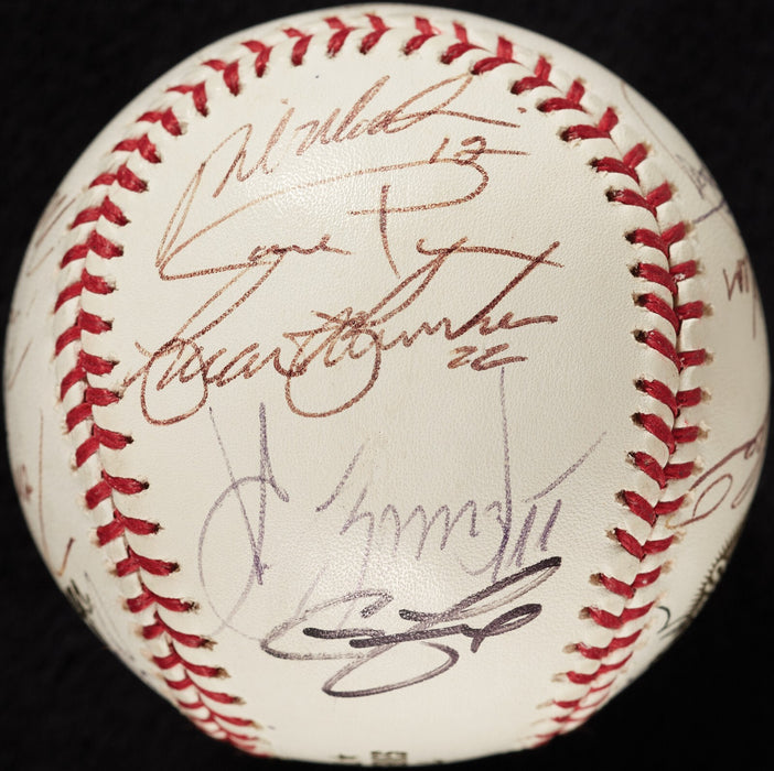 2003 Florida Marlins World Series Champs Team Signed W.S. Baseball Beckett COA