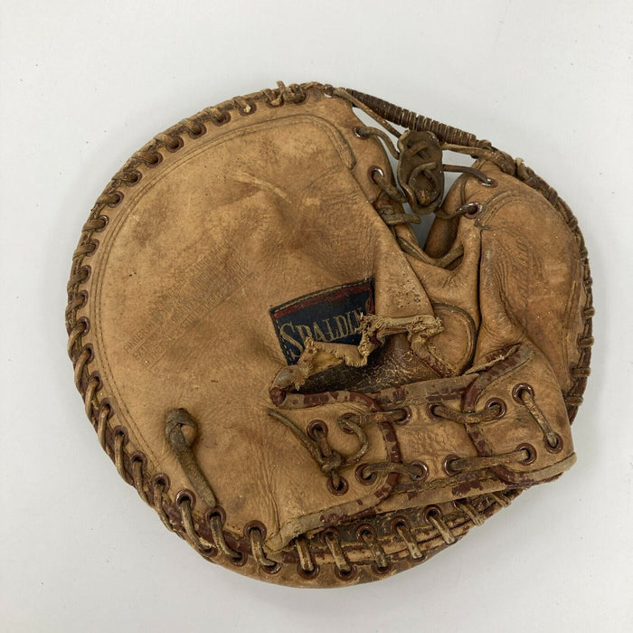 Yogi Berra Signed 1950's Spalding Game Model Catcher's Mitt Glove JSA COA