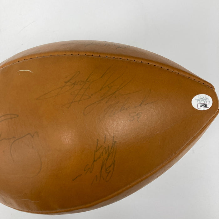 Barry Sanders Deion Sanders Rookie 1988 All America Team Signed Football JSA COA