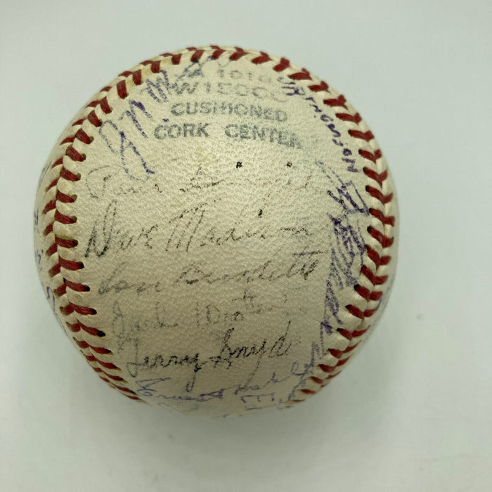 Whitey Ford 1950 Kansas City Blues Rookie Minor League Team Signed Baseball JSA