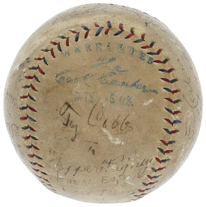 Babe Ruth & Ty Cobb 1924 Team Signed Official American League Baseball PSA DNA