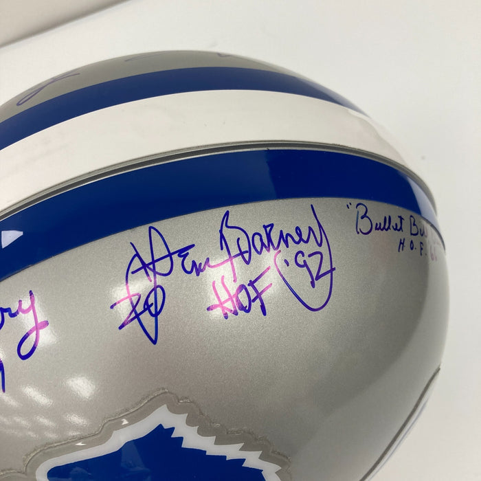 Barry Sanders Detroit Lions Hall Of Fame Legends Multi Signed Helmet JSA COA