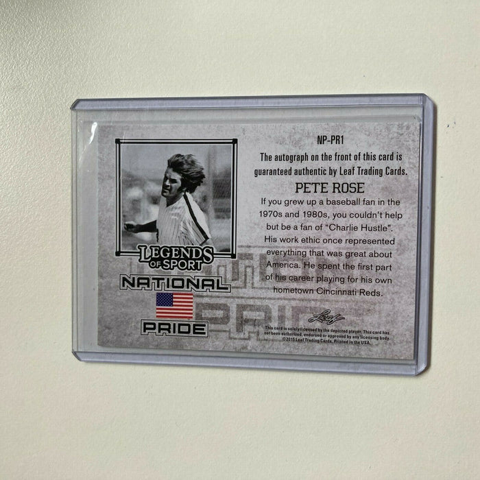 Leaf Legends Of Sport Pete Rose Auto #17/25 Signed Baseball Card