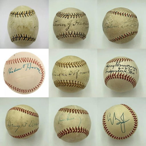 Presidents Of United States Signed Baseball Complete Set 19 Baseballs 100+ Years
