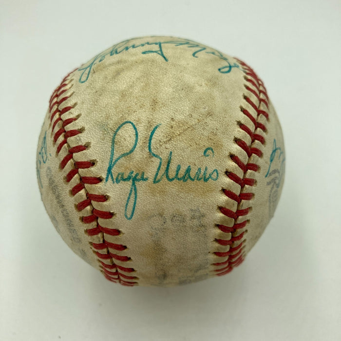 Mickey Mantle & Roger Maris Hall Of Fame Multi Signed Baseball JSA COA