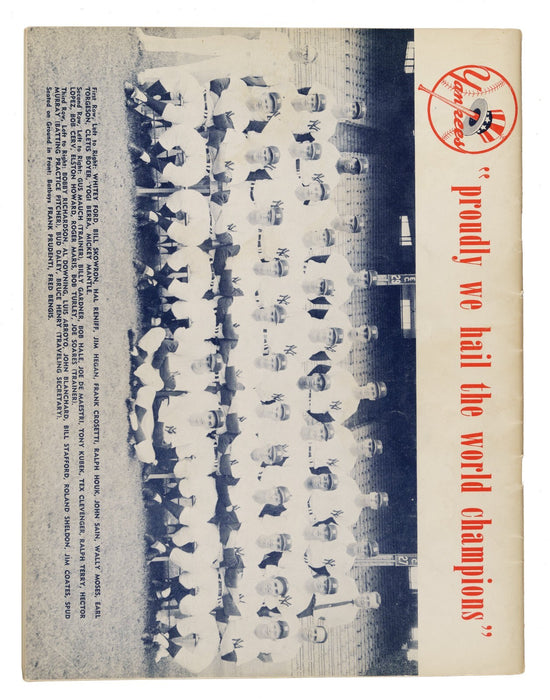 1962 New York Yankees Team Signed Yearbook Mickey Mantle 17 Sigs JSA COA