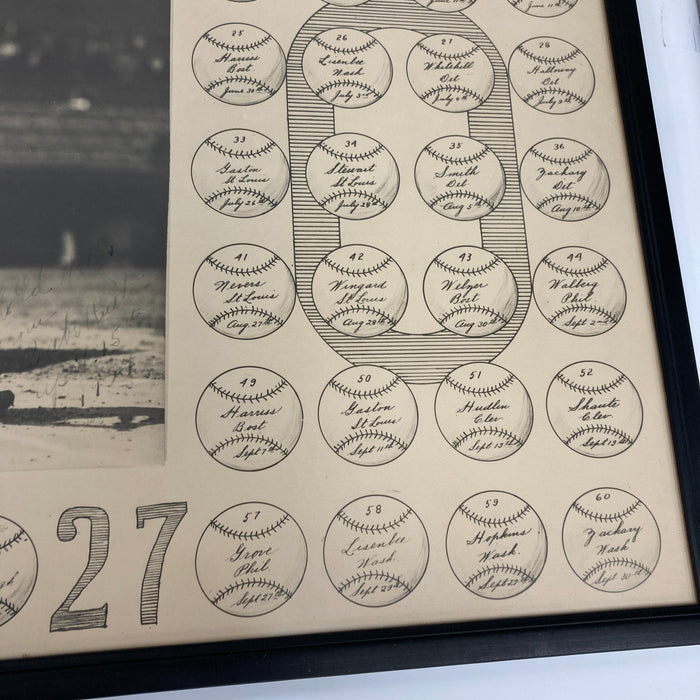 Babe Ruth Signed 60 Home Run Photo Display Given to Teammate PSA DNA Historic