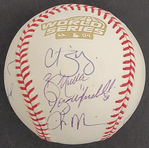 2004 Boston Red Sox World Series Champs Team Signed Baseball David Ortiz JSA