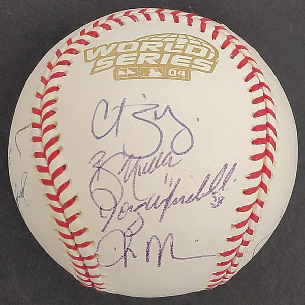 2004 Boston Red Sox World Series Champs Team Signed Baseball David Ortiz JSA