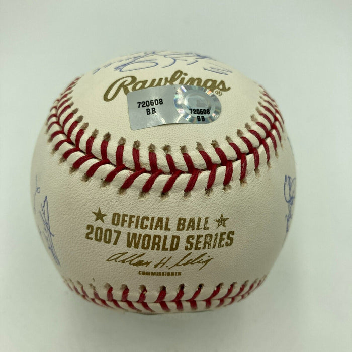 2007 Boston Red Sox World Series Champs Team Signed W.S. Baseball Steiner COA