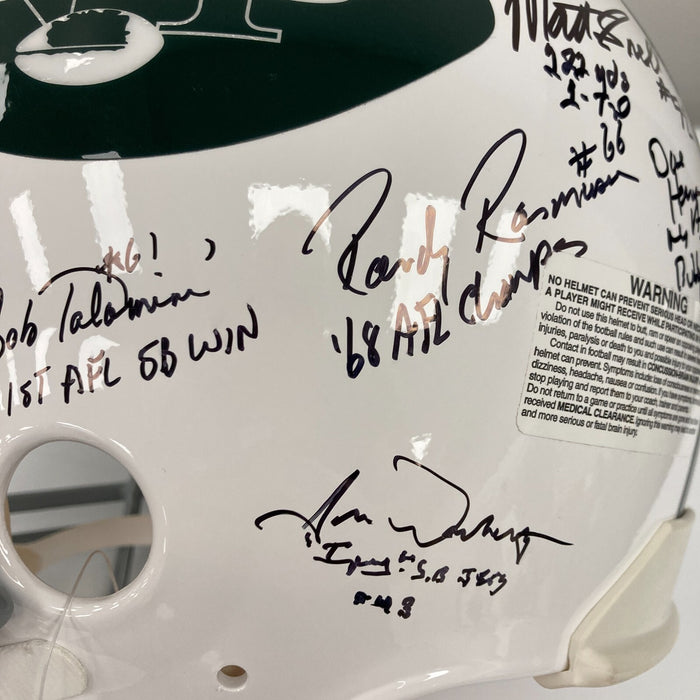 1969 New York Jets Super Bowl Champs Team Signed Authentic Game Helmet Steiner