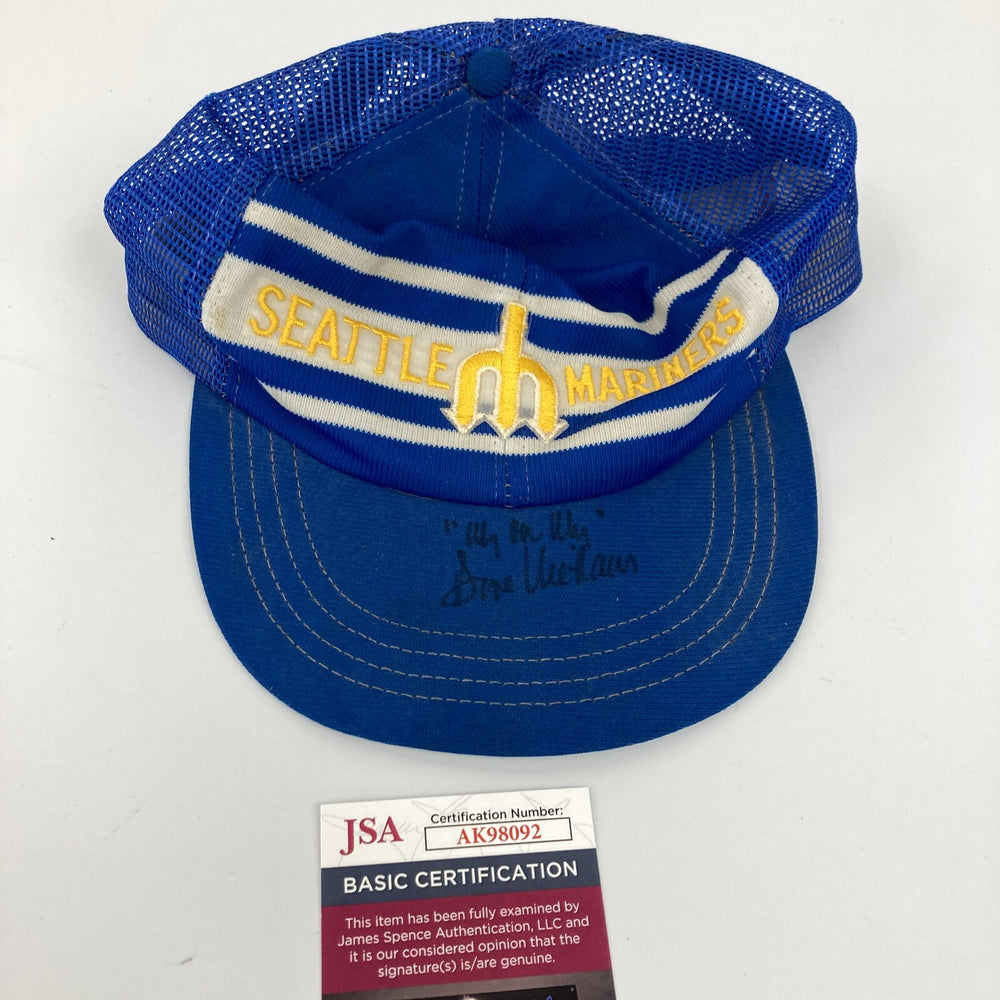 Dave Niehaus "My Oh My" Signed Vintage 1970's Seattle Mariners Hat JSA COA