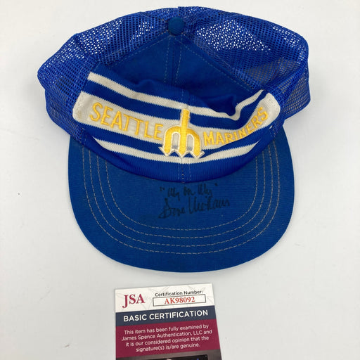 Dave Niehaus "My Oh My" Signed Vintage 1970's Seattle Mariners Hat JSA COA