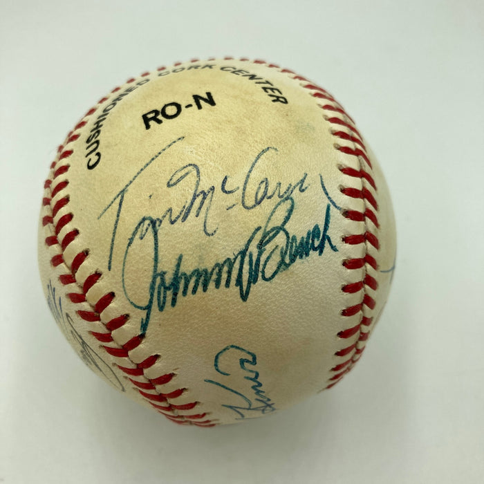 Vince Scully Bob Murphy Johnny Bench Legendary Announcers Signed Baseball JSA
