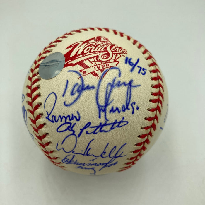 1998 New York Yankees World Series Champs Team Signed Baseball Jeter JSA COA