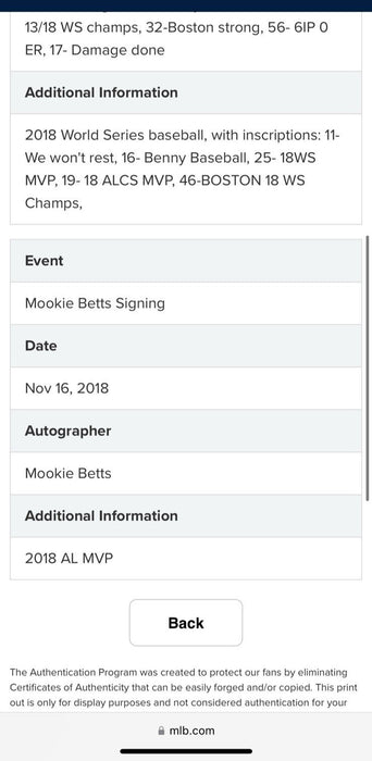 2018 Boston Red Sox World Series Champs Team Signed Baseball Fanatics #8/18