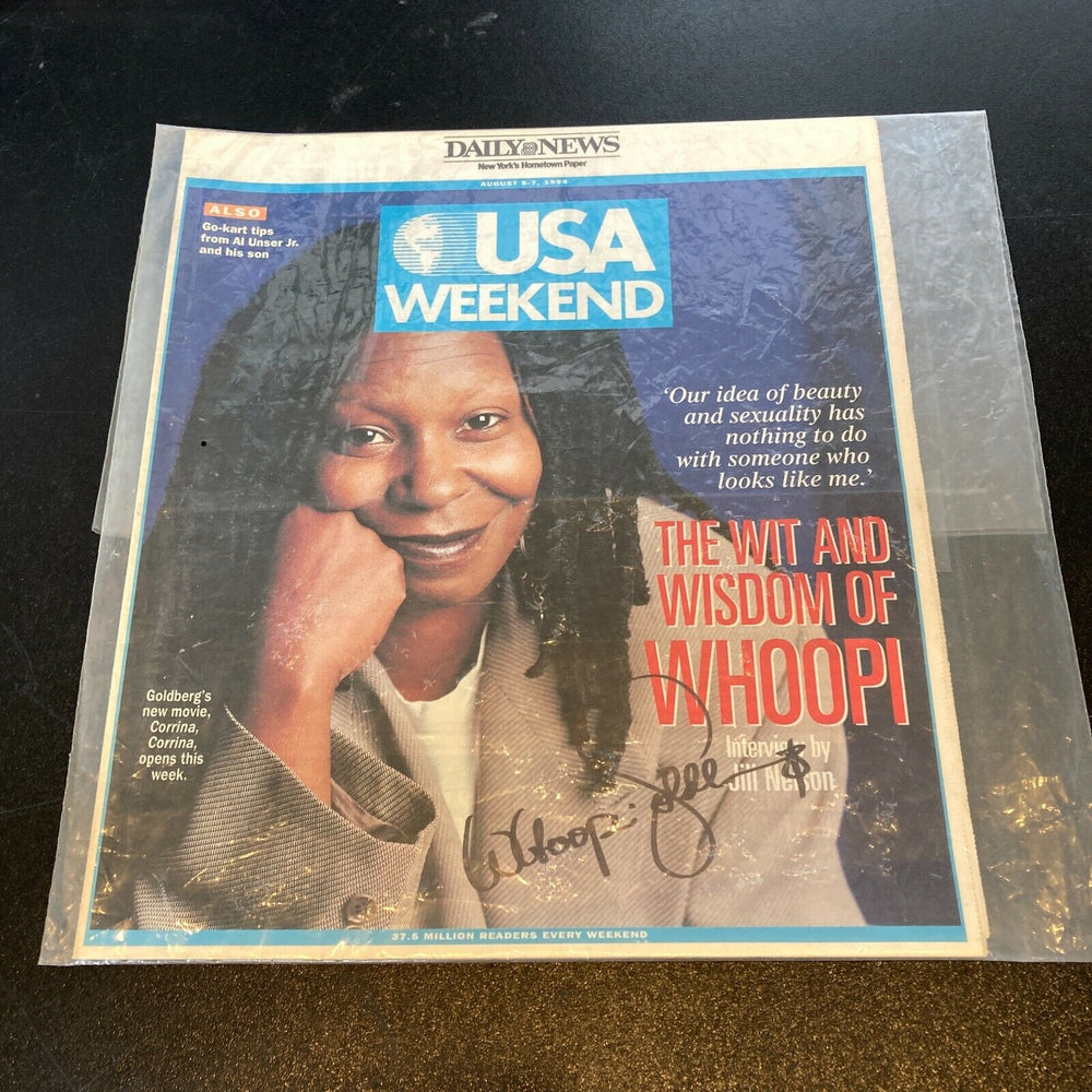 Whoopi Goldberg Signed Autographed USA Newspaper