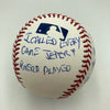 John Sterling Signed Heavily Inscribed STAT Baseball JSA COA RARE!