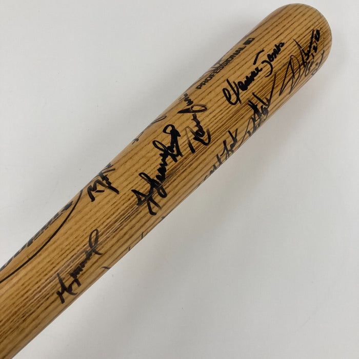 1993 Atlanta Braves Team Signed Bat John Smoltz Tom Glavine Deion Sanders JSA