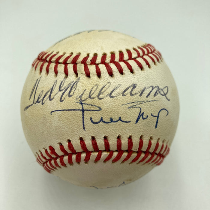 500 Home Run Club Multi Signed Baseball Ted Williams Willie Mays JSA COA