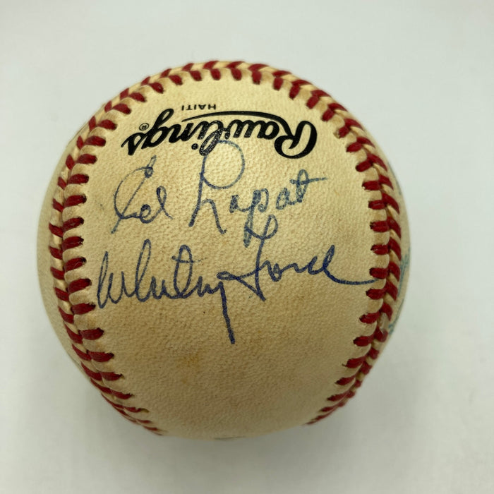 Lefty Gomez Whitey Ford Ed Lopat Vic Raschi Allie Reynolds Signed Baseball JSA