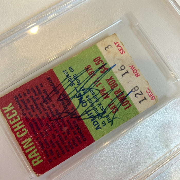 Mike Schmidt Signed 4 Home Run Game Ticket April 17, 1976 PSA POP 2