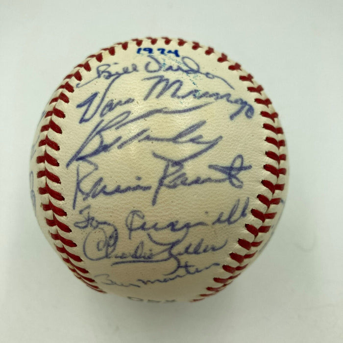 Mickey Mantle & Joe Dimaggio 1974 Hall Of Fame Induction Signed Baseball JSA COA