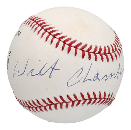 Beautiful Wilt Chamberlain Single Signed National League Baseball PSA DNA COA