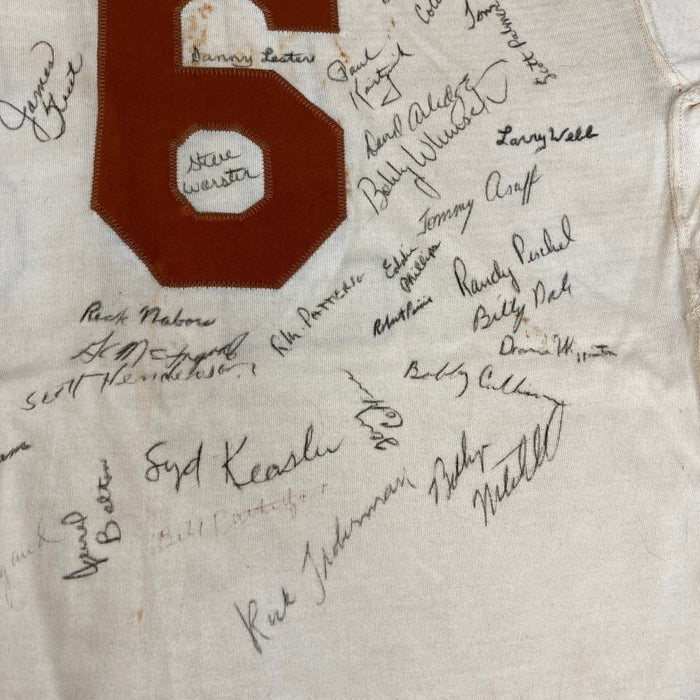 1969 Texas Longhorns NCAA National Champs Team Signed Game Issued Jersey PSA DNA