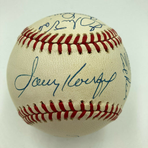 1956 Brooklyn Dodgers Champs Team Signed Baseball Sandy Koufax Don Drysdale PSA