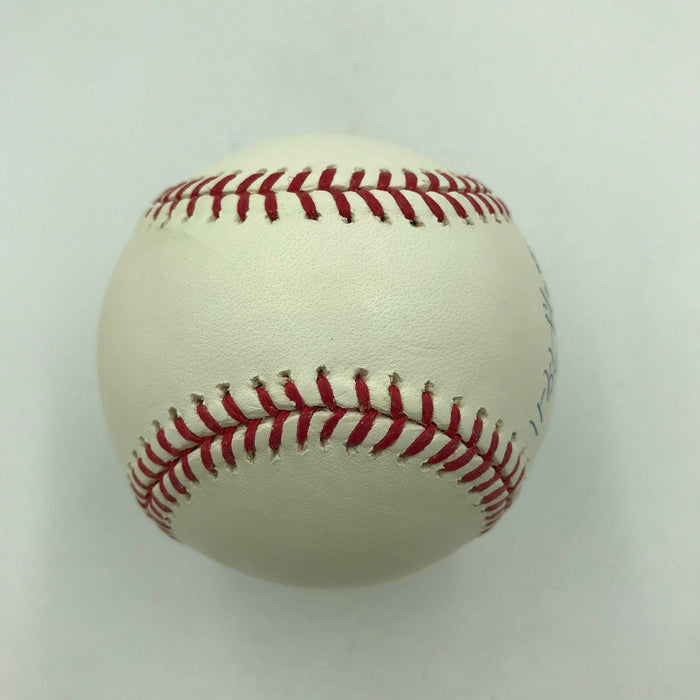 Beautiful Derek Jeter 3,000th Hit 7-9-11 Signed Inscribed Baseball Steiner COA