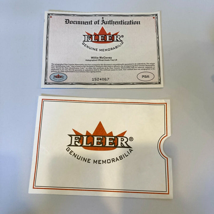 Willie Mccovey Signed Authentic San Francisco Giants Hat With Fleer COA