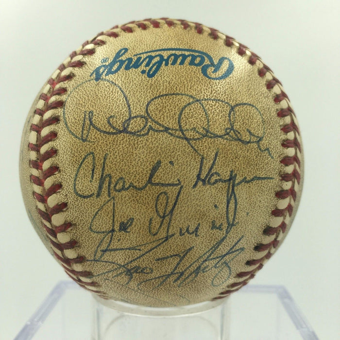 1996 NY Yankees Team Signed Game Used Baseball Derek Jeter Mariano Rivera JSA