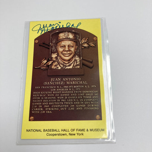Juan Marichal Signed Baseball Hall Of Fame Plaque