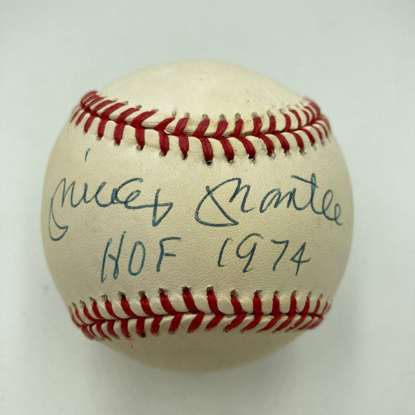 Mickey Mantle Hall Of Fame 1974 Signed Baseball PSA DNA COA HOF