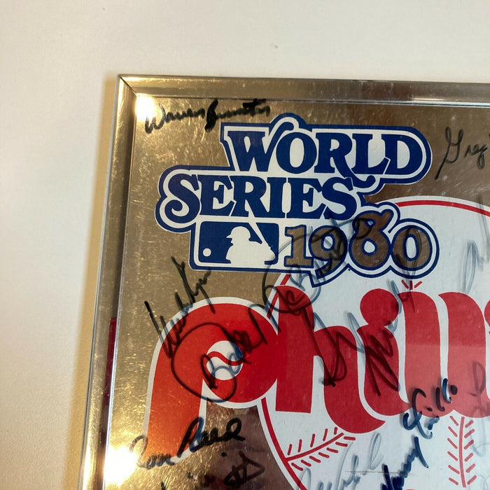 1980 Philadelphia Phillies World Series Champs Team Signed Display 14 Sigs