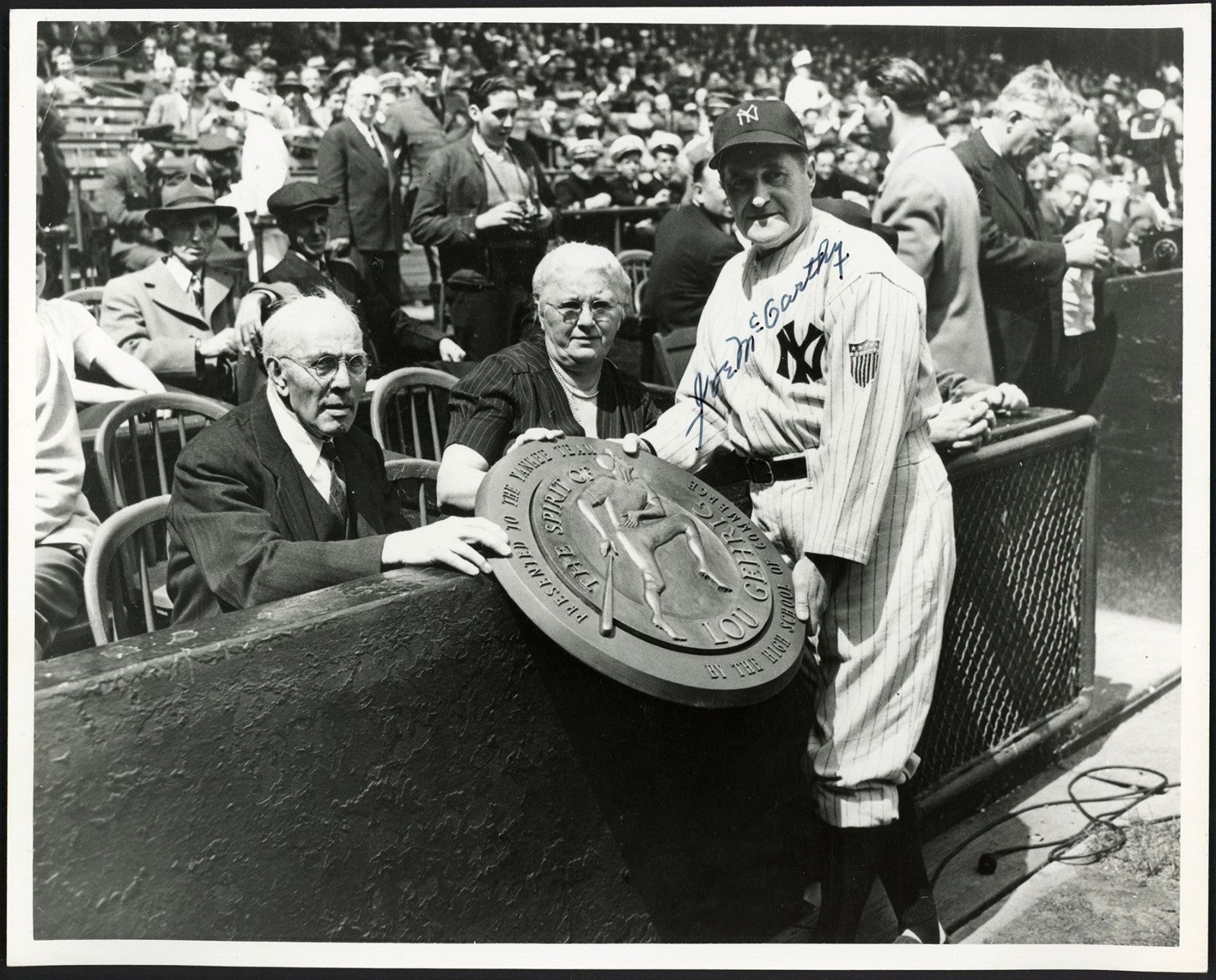 Joe McCarthy Signed 8x10 Photo New York Yankees HOF PSA DNA