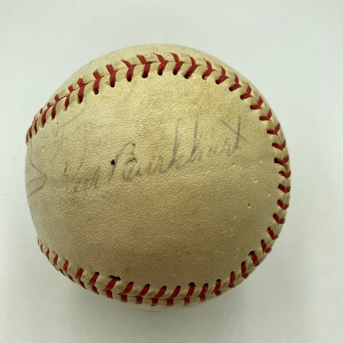 Cal Hubbard Sweet Spot Signed Baseball Hall Of Fame JSA COA