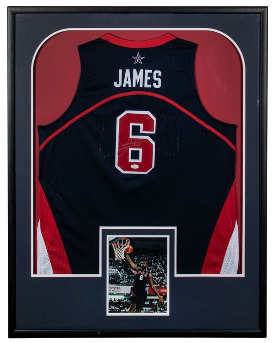 Lebron James Signed Authentic 2009 Team USA Olympics Jersey Upper Deck JSA COA