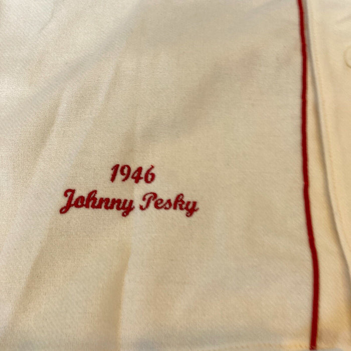 Johnny Pesky Signed Authentic 1946 Boston Red Sox M&N Jersey With JSA COA