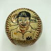 Beautiful Mickey Mantle Hand Painted George Sosnak Folk Art Signed Baseball