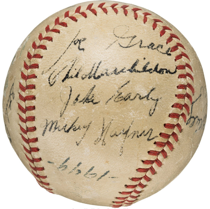 1949 All Star Team Signed Baseball Joe Dimaggio Ted Williams JSA & Beckett COA
