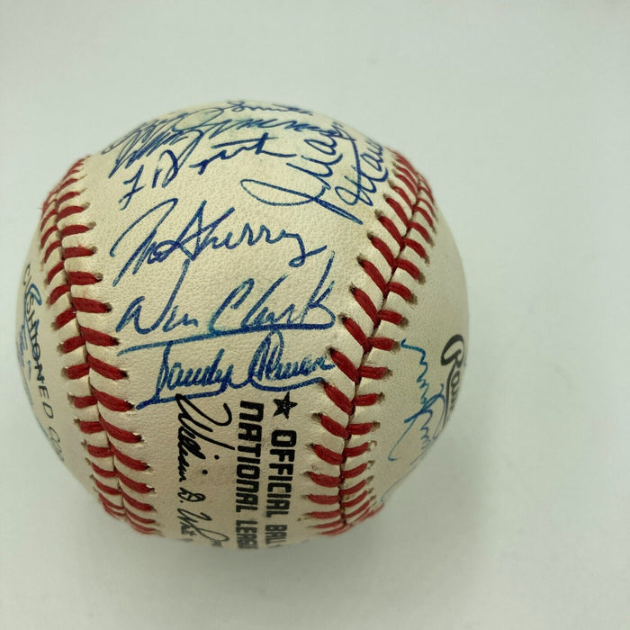 1990 All Star Game Team Signed Baseball Ozzie Smith Ryne Sandberg Beckett COA